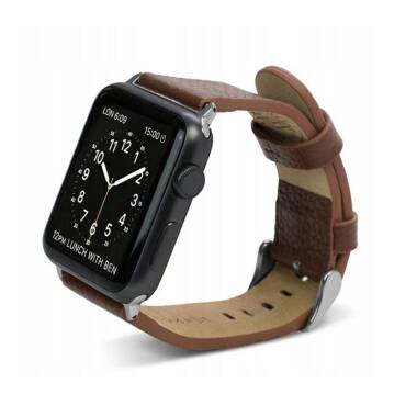 Pasek do Apple Watch 42/44/45/49 mm X-doria Lux Band - brązowy 