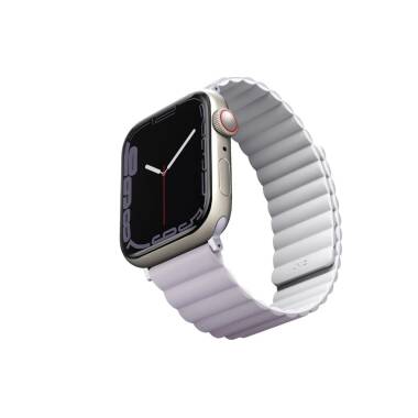 Pasek do Apple Watch 38/40/41 mm UNIQ Revix Reversible - lilac/biały