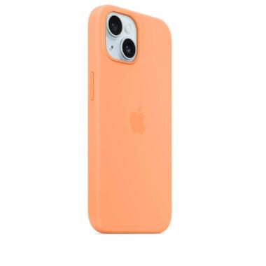 Etui do iPhone 15 Apple Silicone Case z MagSafe - pomarańczowe 