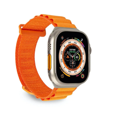 Rzeszów Pasek do Apple Watch 44/45mm Puro Extreme nylon - pomarańczowy
