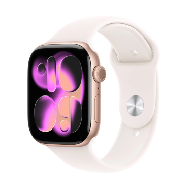 RZESZÓW Apple Watch S11 46mm aluminium w kolorze różowe złoto z paskiem sportowym w kolorze łagodny róż S/M MEV64MP/A