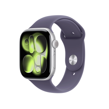 RZESZÓW Apple Watch S11 46mm aluminium w kolorze srebrnym z paskiem sportowym w kolorze mleczny fiolet S/M MEV94MP/A