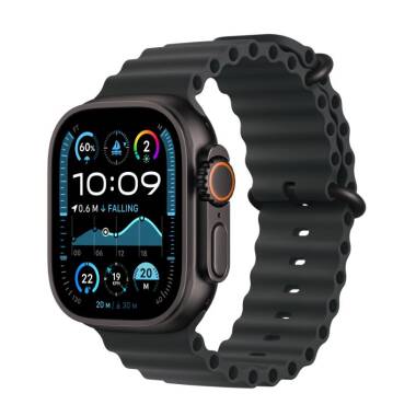 Apple Watch Ultra 2 49mm + Cellular tytan czarny z paskiem Ocean w kolorze czarnym