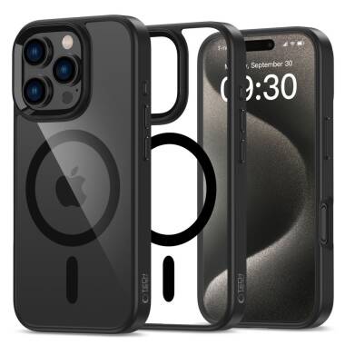 Etui do iPhone 16 Pro Max RzeszówTech-Protect MagMat MagSafe black clear - przezroczyste