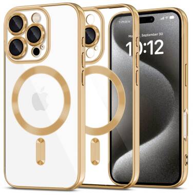 Etui do iPhone 16 Pro Max Tech-Protect MagFlex MagSafe shiny gold - przezroczyste
