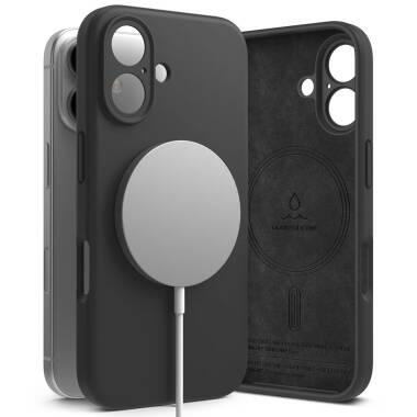 Etui do iPhone 16 Ringke Silicone MagSafe black - czarne