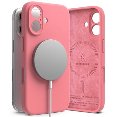 Etui do iPhone 16 Ringke Silicone MagSafe pink - różowe