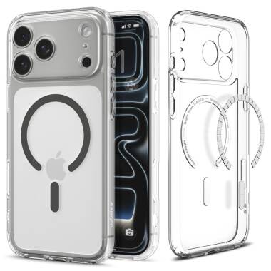 Etui do iPhone 17 Pro Max Spigen Ultra Hybrid MagSafe clear graphite