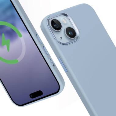 Etui do iPhone 15 Crong Color Cover LUX Magnetic niebieskie