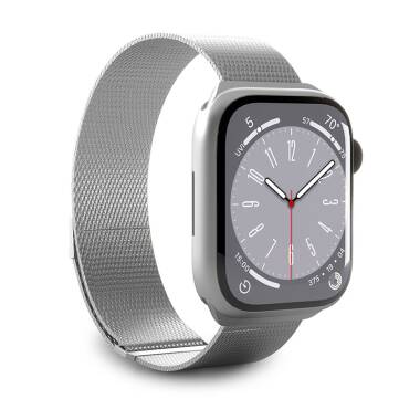 Pasek Apple Watch 42-45mm Puro Milanese srebrny