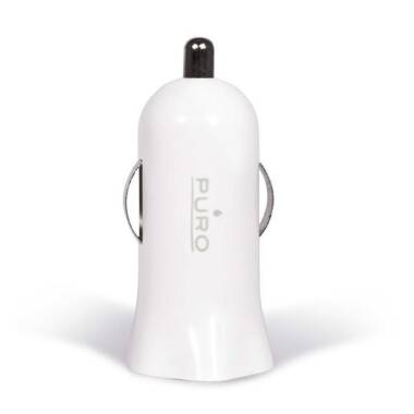 PURO Mini Car Charger - Ładowarka sam. (biały)