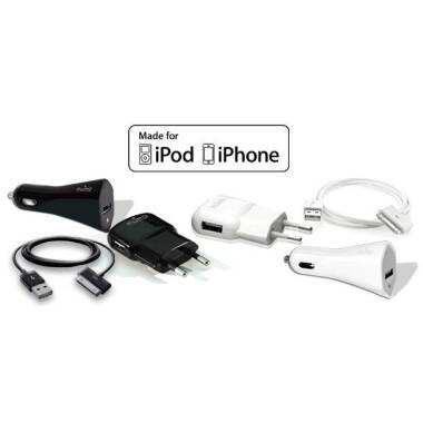 PURO Zestaw ładujący Apple iPhone-iPod (biały)