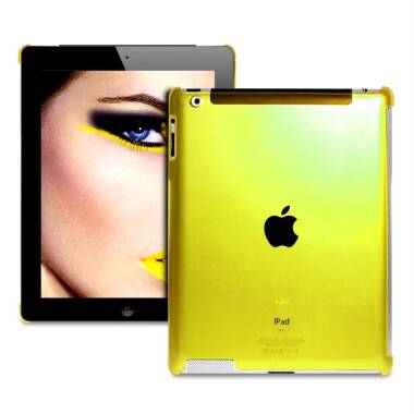 Plecki new iPad/iPad2 PURO Crystal Fluo - żółte