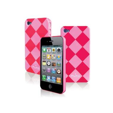 Etui do iPhone 4/4s PURO Rhomby Cover - różowe 