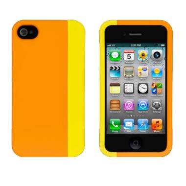 Etui do iPhone 4/4S XtremeMac Microshield Slice - pomarańczowo-żółte