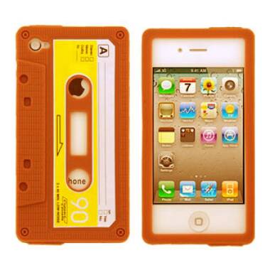 Etui do iPhone 4/4S Bludot RETRO TAPE - pomarańczowe