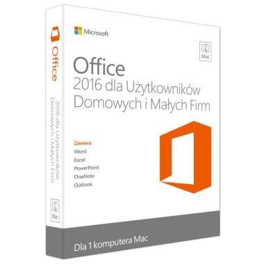Microsoft Office Mac Home & Business 2016 PL 32-bit/x64  1 użytkownik Mac