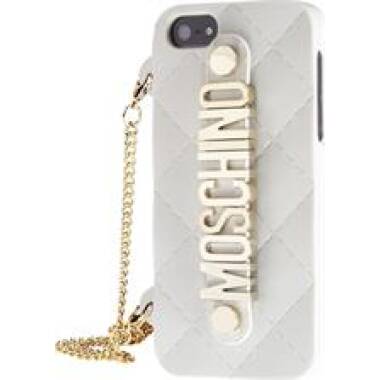 Etui do iPhone 5/5S/SE Moschino silicon/metal bag - białe