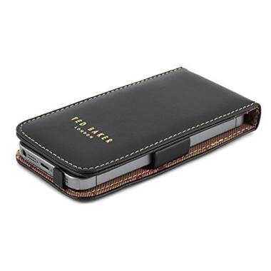 Ted Baker Leather Style Flip Case iPhone SE /5S/ 5 Czarny