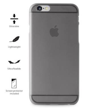 Etui do iPhone 7/8/SE 2020 PURO Ultra Slim 0.3 Cover + folia - czarno przezroczyste