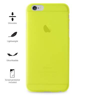 Etui do iPhone 7/8/SE 2020 PURO Ultra Slim 0.3 Cover + folia - limonkowe