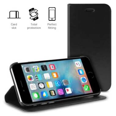 Etui do iPhone 7/8/SE 2020 PURO Booklet Wallet Case - czarne 