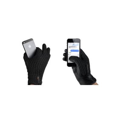 Skórzane rękawiczki Mujjo Leather Crochet Touchscreen Gloves 7.5 