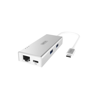Przejściówka UNITEK z USB-C na 2XUSB3 RJ45 Power