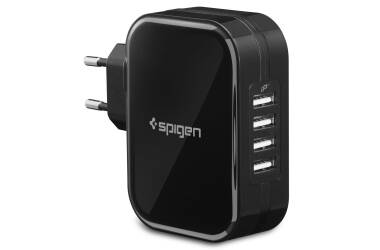 Ładowarka sieciowa Spigen 4xUSB - czarna