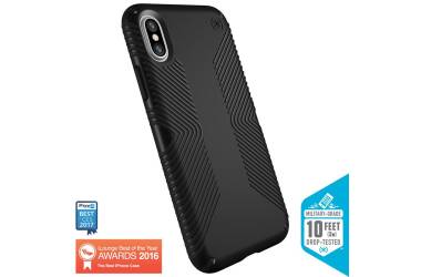 Speck Presidio Grip - Etui iPhone X (Black/Black)