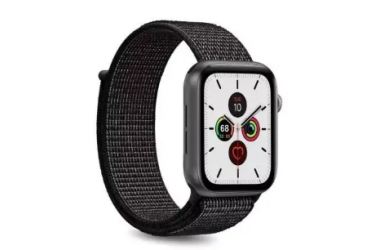 Pasek do Apple Watch 44-45 Puro Nylon - Czarny