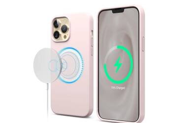 Etui do iPhone 13 Pro Max Elago Soft Silicon Case MagSafe - różowe