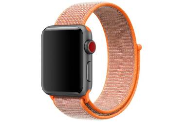 Pasek sportowy do Apple Watch 38/40mm z plecionego nylonu w kolorze pomarańczowym