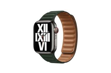 Apple do pasek do Apple Watch 41mm z karbowanej skóry rozmiar S/M - zielony