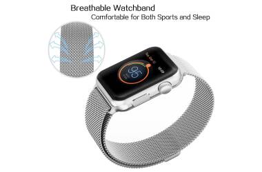 Branzoletka do Apple Watch 1/2/3/4/5 42/44/45/49 mm Tech-protect Milaneseband - srebrna