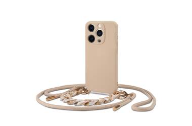 Etui iPhone 13 Pro TECH-PROTECT Icon Chain - beżowe 