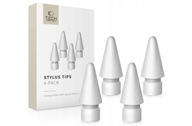 Końcówki do rysika TECH-PROTECT Stylus Tips 4-pack Apple Pencil White