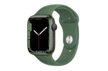 Apple Watch S7 45mm GPS w kolorze zielonym - pasek sportowy w kolorze koniczyny