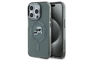 Etui do iPhone 15 Pro Karl Lagerfeld IML Metal MagSafe czarne