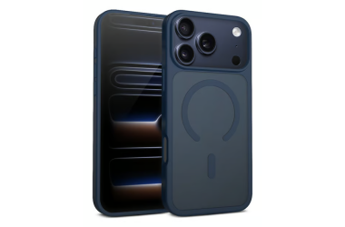 Etui do iPhone 17 Pro Max Crong Hybrid Matte MAG Cover granatowe