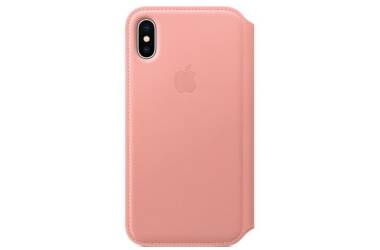 Etui do iPhone Xs Apple Leather Folio Case - różowe