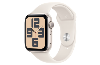 Apple Watch SE2 44mm aluminium + Cellular w kolorze księżycowej poświaty z paskiem sportowym w kolorze księżycowej poświaty - M/L