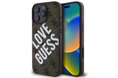 GUHMP16LP4PLGWW Etui do iPhone 16 Pro Guess PU Leather 4G Big Love MagSafe Brown