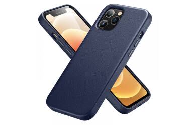 Etui do iPhone 12/12 Pro ESR Metro Leather - niebieskie
