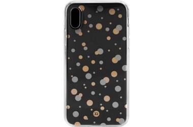 Etui do iPhone X/XS XQISIT Flex Shell kropki- przezroczyste