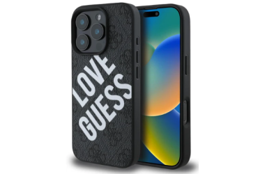 Etui do iPhone 16 Pro Max Guess PU Leather 4G Big Love MagSafe Black