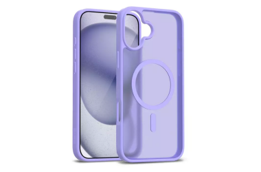 Etui do iPhone 17 Crong Hybrid Matte MAG Cover lawendowe