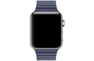 Apple pasek Apple Watch 41mm z karbowanej skóry w kolorze nocnego błękitu rozmiar L 923-00708