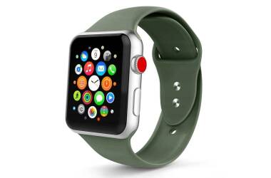 Pasek do Apple Watch 1/2/3/4/5/6/SE 42/44/45/49 mm Tech-Protect Smoothband - nocna zieleń