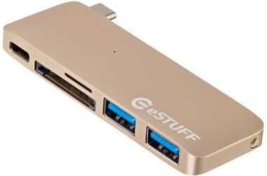 Przejściówka eSTUFF USB-C HUB złota